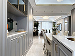 150平米美式风格三室餐厅装修效果图，收纳柜创意设计图