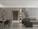 116平米现代简约风三室客厅装修效果图，墙面创意设计图