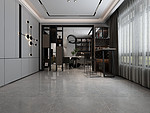 150平米轻奢风格三室客厅装修效果图，软装创意设计图