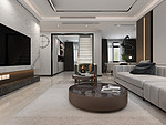 180平米轻奢风格三室客厅装修效果图，软装创意设计图