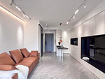 70平米现代简约风二室客厅装修效果图，沙发创意设计图