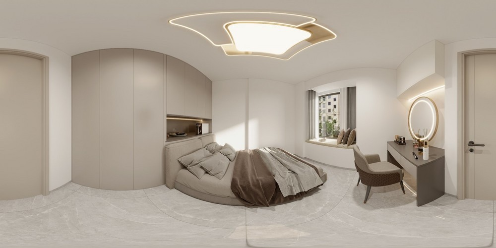 70平米现代简约风三室卧室装修效果图，衣柜创意设计图