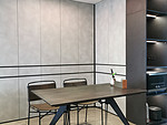 88平米轻奢风格三室餐厅装修效果图，餐桌创意设计图