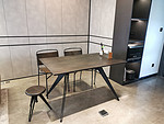 118平米轻奢风格三室餐厅装修效果图，餐桌创意设计图
