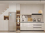 90平米日式风格二室厨房装修效果图，墙面创意设计图