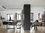 138平米现代简约风三室餐厅装修效果图，餐桌创意设计图