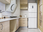 69平米日式风格三室厨房装修效果图，墙面创意设计图