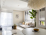 136平米欧式风格三室客厅装修效果图，电视墙创意设计图