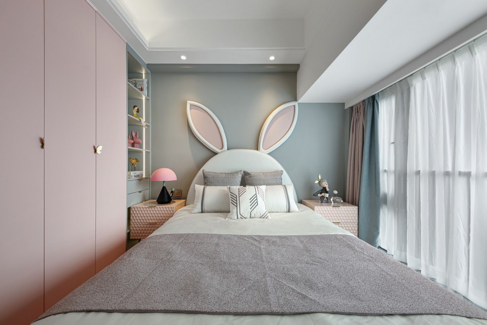 163平米轻奢风格三室儿童房装修效果图，沙发创意设计图