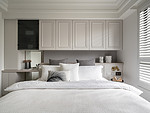 83平米现代简约风二室卧室装修效果图，软装创意设计图