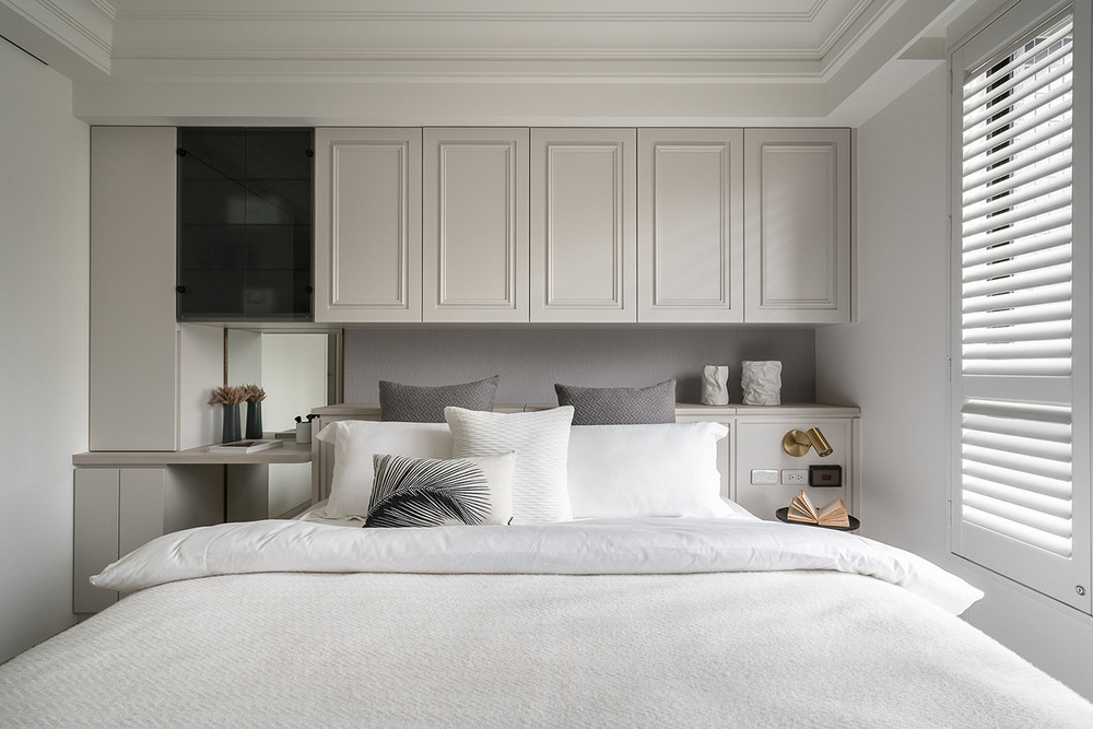 78平米现代简约风二室卧室装修效果图，软装创意设计图