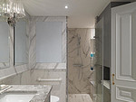 158平米美式风格三室卫生间装修效果图，盥洗区创意设计图