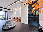146平米现代简约风二室餐厅装修效果图，餐桌创意设计图