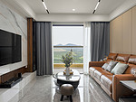 136平米轻奢风格五室客厅装修效果图，沙发创意设计图