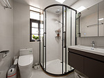 96平米现代简约风三室卫生间装修效果图，盥洗区创意设计图