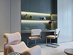 115平米现代简约风二室客厅装修效果图，软装创意设计图