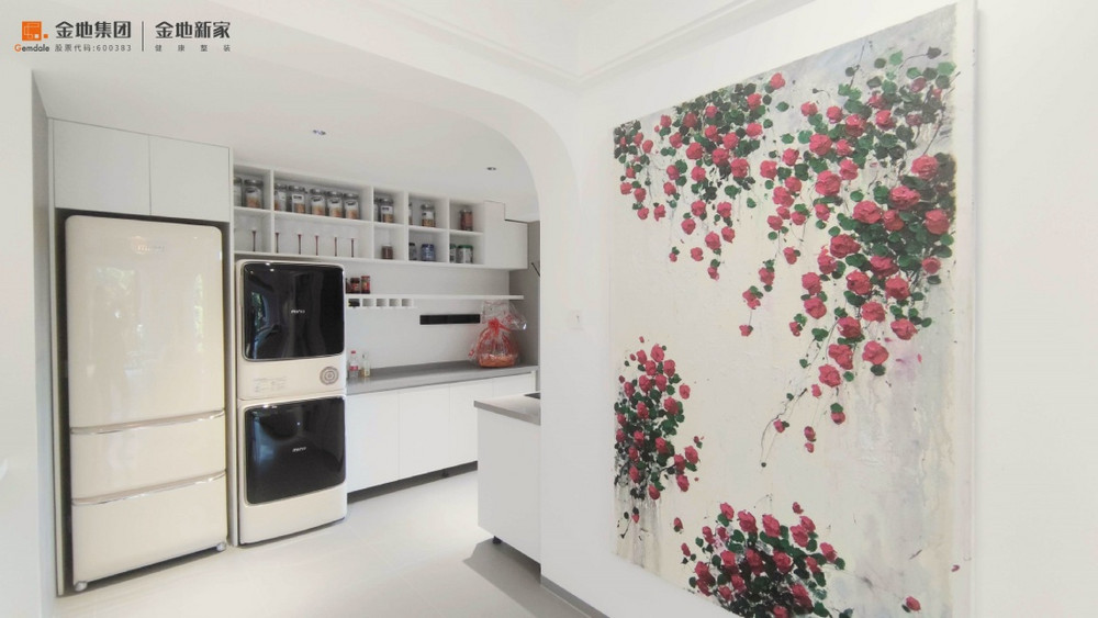 120平米现代简约风二室餐厅装修效果图，置物柜创意设计图