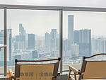90平米现代简约风三室阳台装修效果图，餐桌创意设计图