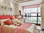 111平米欧式风格三室儿童房装修效果图，窗帘创意设计图