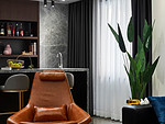85平米现代简约风三室客厅装修效果图，沙发创意设计图