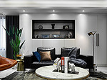 130平米现代简约风三室客厅装修效果图，沙发创意设计图