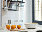 75平米现代简约风三室厨房装修效果图，盥洗区创意设计图