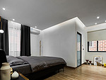 109平米现代简约风三室卧室装修效果图，吊顶创意设计图
