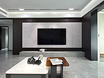 72平米现代简约风二室客厅装修效果图，电视墙创意设计图