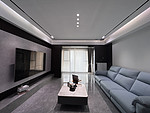 130平米现代简约风二室客厅装修效果图，沙发创意设计图