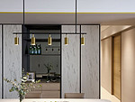 230平米现代简约风四室餐厅装修效果图，灯饰创意设计图