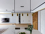 80平米现代简约风四室客厅装修效果图，收纳柜创意设计图