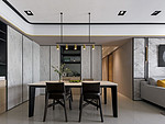 133平米现代简约风四室餐厅装修效果图，餐桌创意设计图