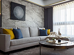 132平米现代简约风四室客厅装修效果图，沙发创意设计图