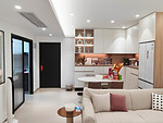 100平米现代简约风二室客厅装修效果图，沙发创意设计图