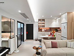 120平米现代简约风二室客厅装修效果图，沙发创意设计图