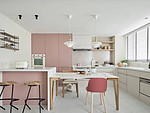 89平米北欧风格三室厨房装修效果图，橱柜创意设计图
