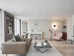 78平米北欧风格三室客厅装修效果图，沙发创意设计图