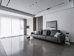 80平米现代简约风三室客厅装修效果图，地板创意设计图