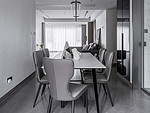 80平米现代简约风三室餐厅装修效果图，餐桌创意设计图