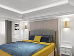 146平米美式风格三室卧室装修效果图，软装创意设计图