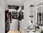 146平米美式风格三室卧室装修效果图，衣柜创意设计图