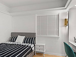 125平米美式风格三室卧室装修效果图，软装创意设计图