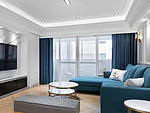 260平米美式风格三室客厅装修效果图，门窗创意设计图