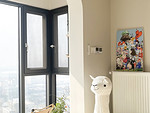 131平米现代简约风三室阳台装修效果图，门窗创意设计图