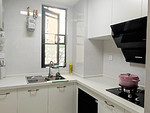 63平米现代简约风三室厨房装修效果图，橱柜创意设计图