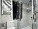 80平米现代简约风三室卫生间装修效果图，盥洗区创意设计图