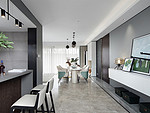 306平米欧式风格四室客厅装修效果图，吧台创意设计图