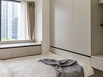 125平米现代简约风三室次卧装修效果图，软装创意设计图