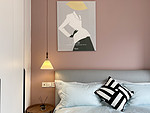 105平米轻奢风格三室次卧装修效果图，灯饰创意设计图