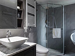 132平米新中式风格四室卫生间装修效果图，盥洗区创意设计图